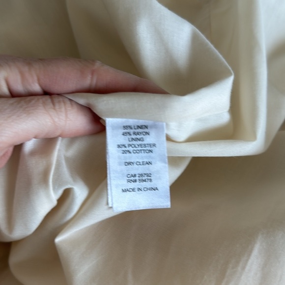 House of Harlow linen blend cream colored dress - Picture 6 of 9
